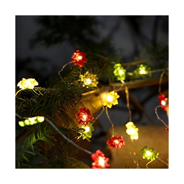 Fall fairy lights cute string lights with thanksgiving decor fall garland with lights battery operated for fall lights indoor decoration maple fairy  urban country home decor