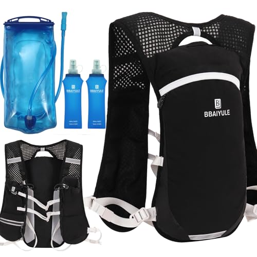 BBAIYULE Ultralight Hydration Backpack Trail Backpack Hydration Vest Running Vest Hydration Pack Bicycle Backpack Running Backpack for Running, Camping, Hiking (with Hydration Bladder and 2 Pieces BBAIYULE Ultralight Hydration Backpack Trail Backpack Hydration Vest Running Vest Hydration Pack Bicycle Backpack Running Backpack for Running, Camping, Hiking (with Hydration Bladder and 2 Pieces
