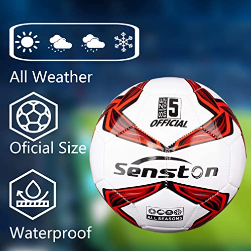 Image of Senston Soccer Ball for Kids and Adult Training Ball Size 5 Official Match Football Balls with Pump
