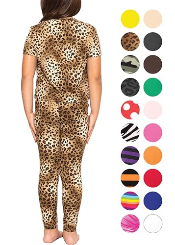 Image of STRETCH IS COMFORT Girls 2 Piece Hoodie Short Sleeve Long Sleeve Crew Neck Top and Leggings Set Kids Thermals Underwear Set