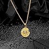 murtoo Compass Necklace, Mens Pendant Necklaces, Gold Necklace for Men, Stainless Steel Mens Necklace, Necklace Silver Gifts for Men/Women Unisex Golden Apple #3