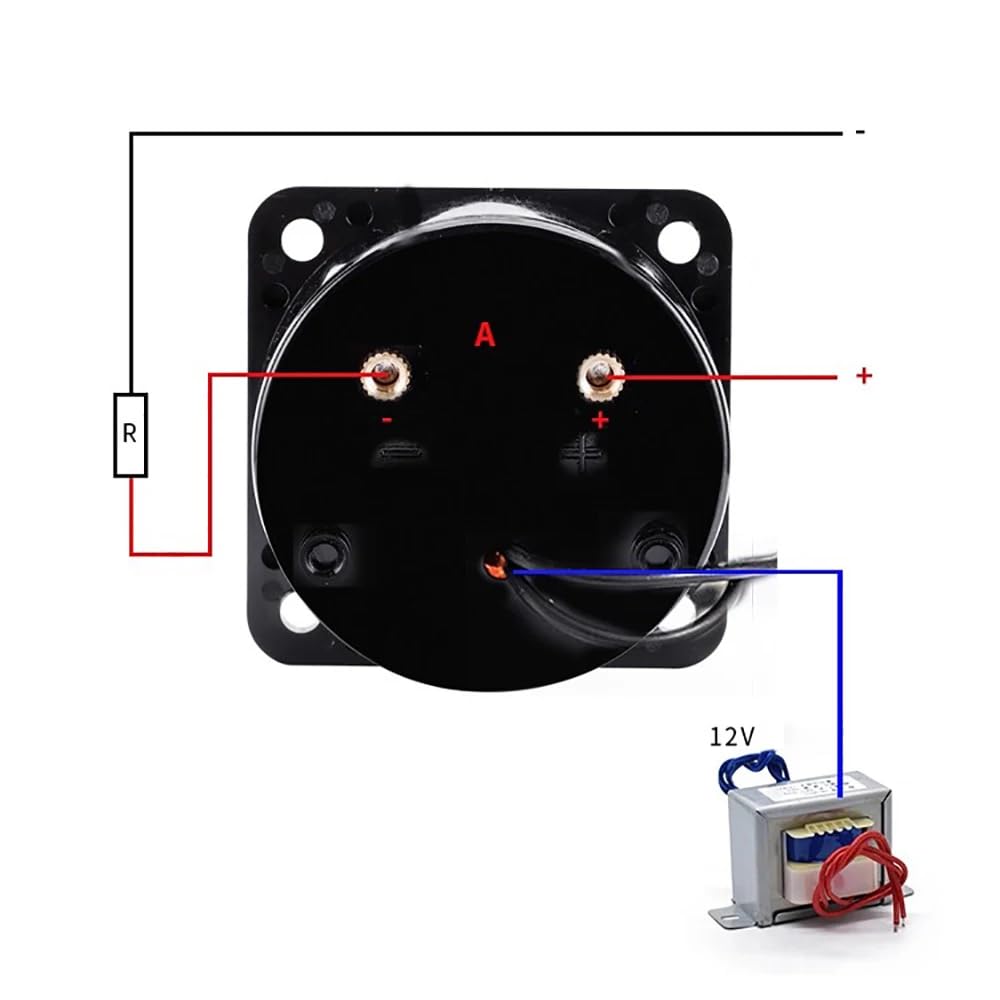 Toplionace Ampèremètre Analogique CC 150mA 45mm avec Rétroéclairage LED Jaune Chaud pour Amplificateurs à Tubes