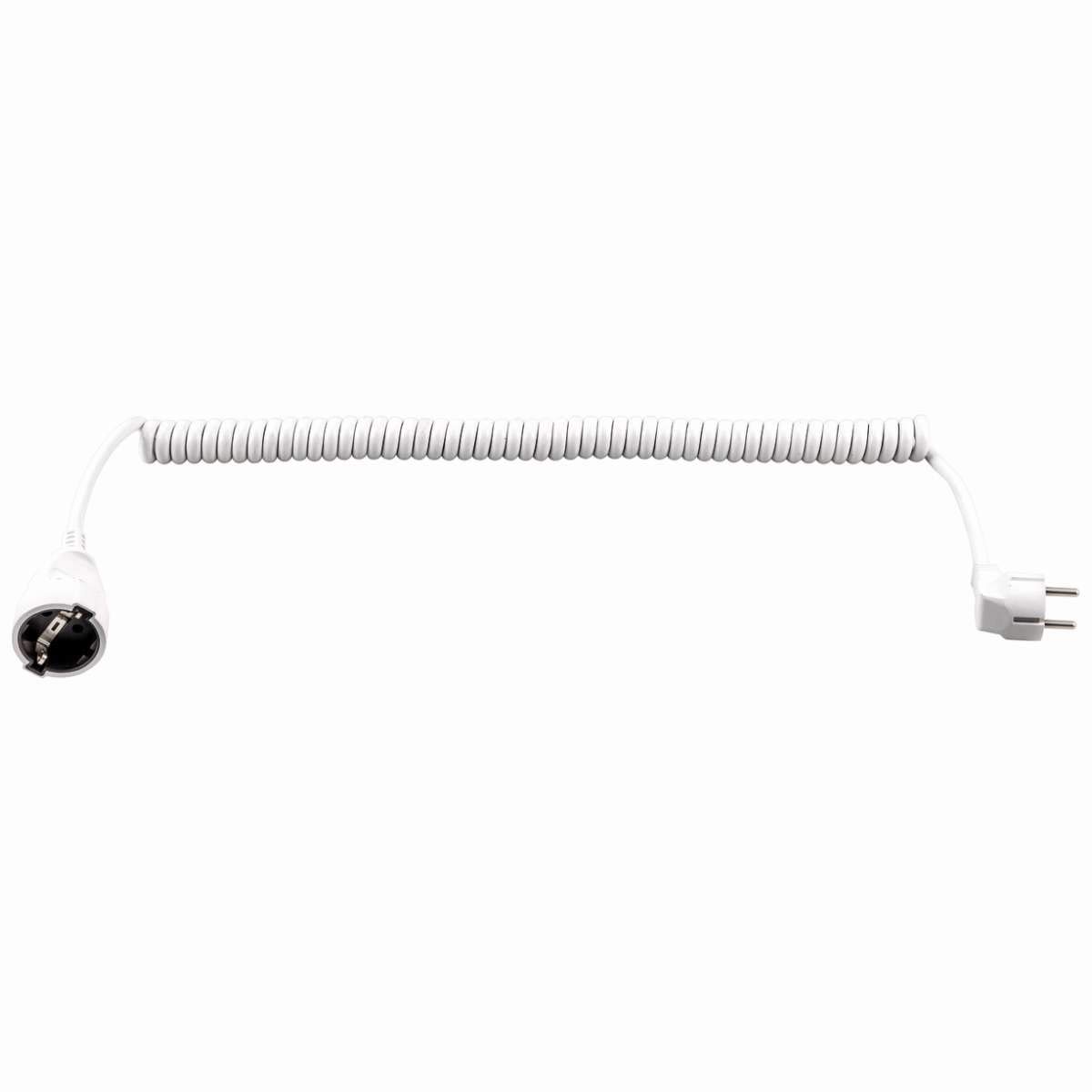 Rallonge Spiralée Contact De Protection, Rallonge Schuko 2 En 1, Câble Spiralé Contact De
