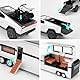 TGRCM-CZ 1/32 Tesla Cybertruck Elektro Pick Up Truck RV Modell Auto mit einem Motorrad, Zink Legierung Pull Back Motorhome Spielzeug Auto mit Ton und Licht für Kinder Jungen Mädchen Geschenk(Silber)