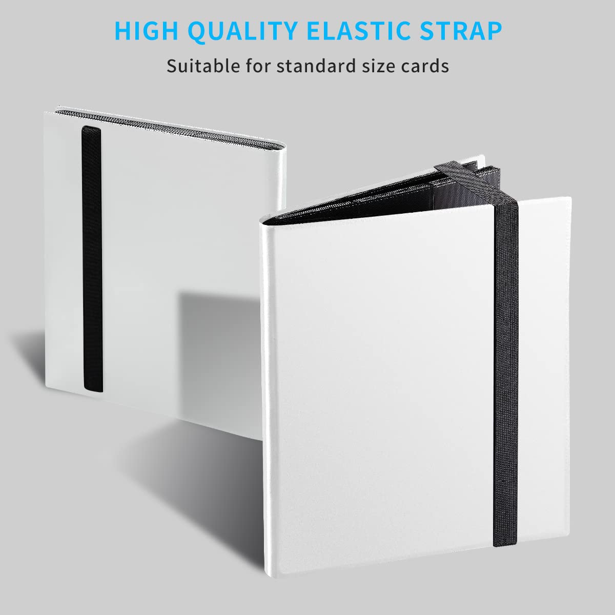 Card Binder, Upgraded 9 Pockets Trading Card Collection Binder for Cards, 360 Card Book Holder Album for Yugioh, MTG, TCG, Magic, Sports Cards - White