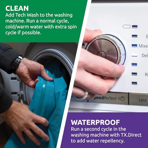 Nikwax Hardshell Cleaning & Waterproofing Duo-Pack, 1000ml, Cleans and Restores Water Repellency on Jackets, Rain, Ski, and Snow Gear, Outerwear, Safe for Gore-Tex and DWR by Nikwax - Image 4