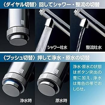 Amazon.co.jp: ハンドシャワー付 浄水器内蔵 シングルレバー