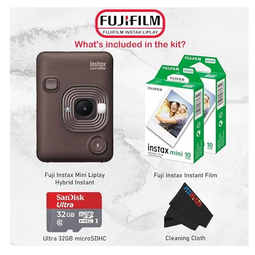 Image of Fujifilm Mini LiPlay Hybrid Instant Camera with Mini Film (Deep Bronze, w / 20 Film Sheets)