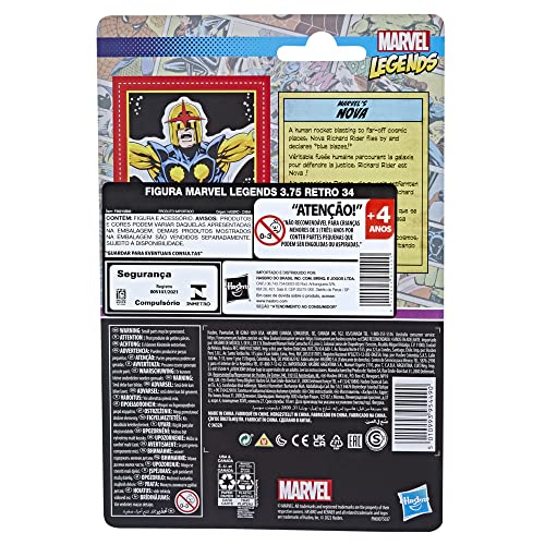Marvel Hasbro Legends Series 3.75-Inch Retro 375 Collection Nova Collectible Action Figure, Toys For Kids Ages 4 And Up #TOP4
