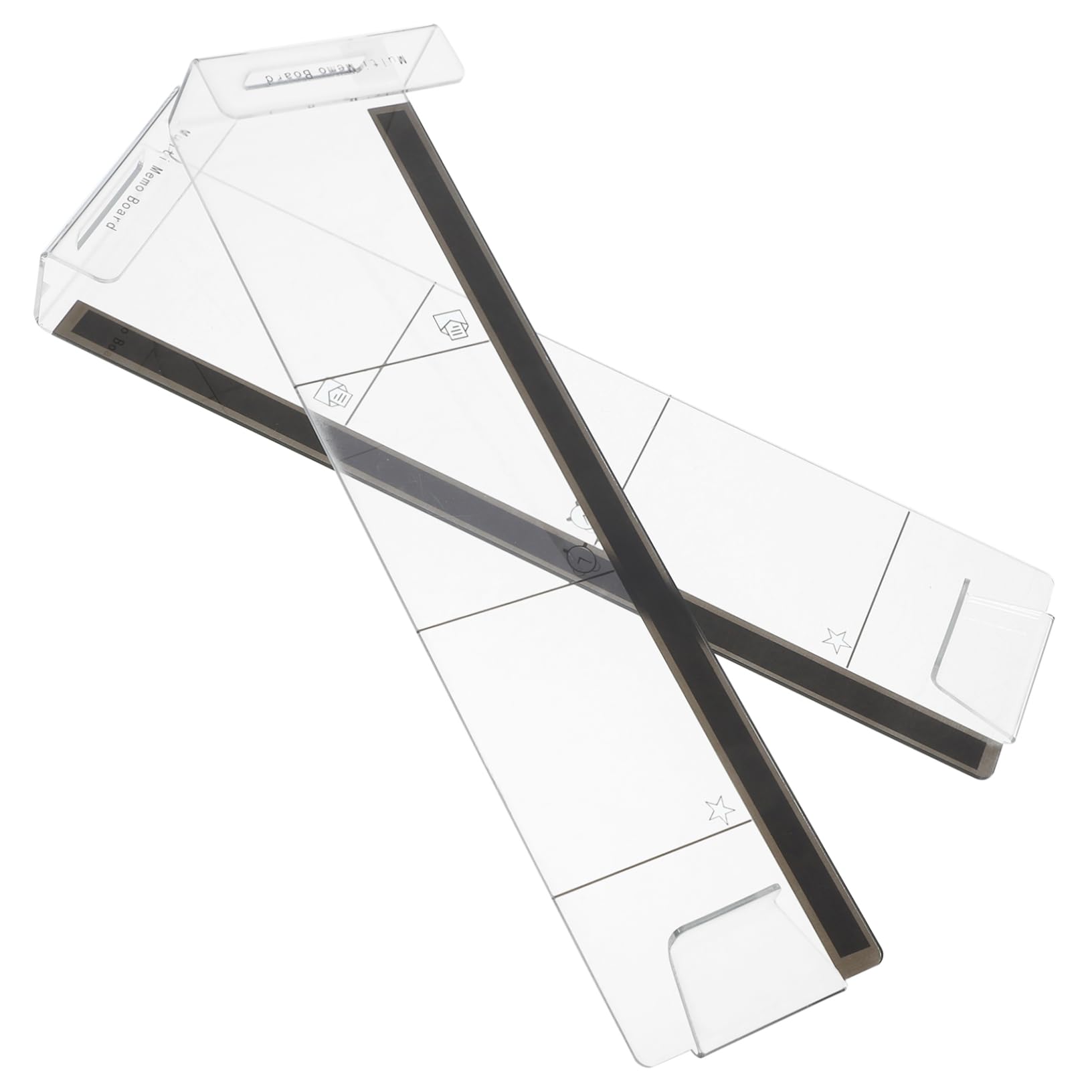 8pièces Tableau Mémo Transparent Acrylique Pour Moniteur Organisateur De Notes Adhésives Support Pratique Pour Bureau