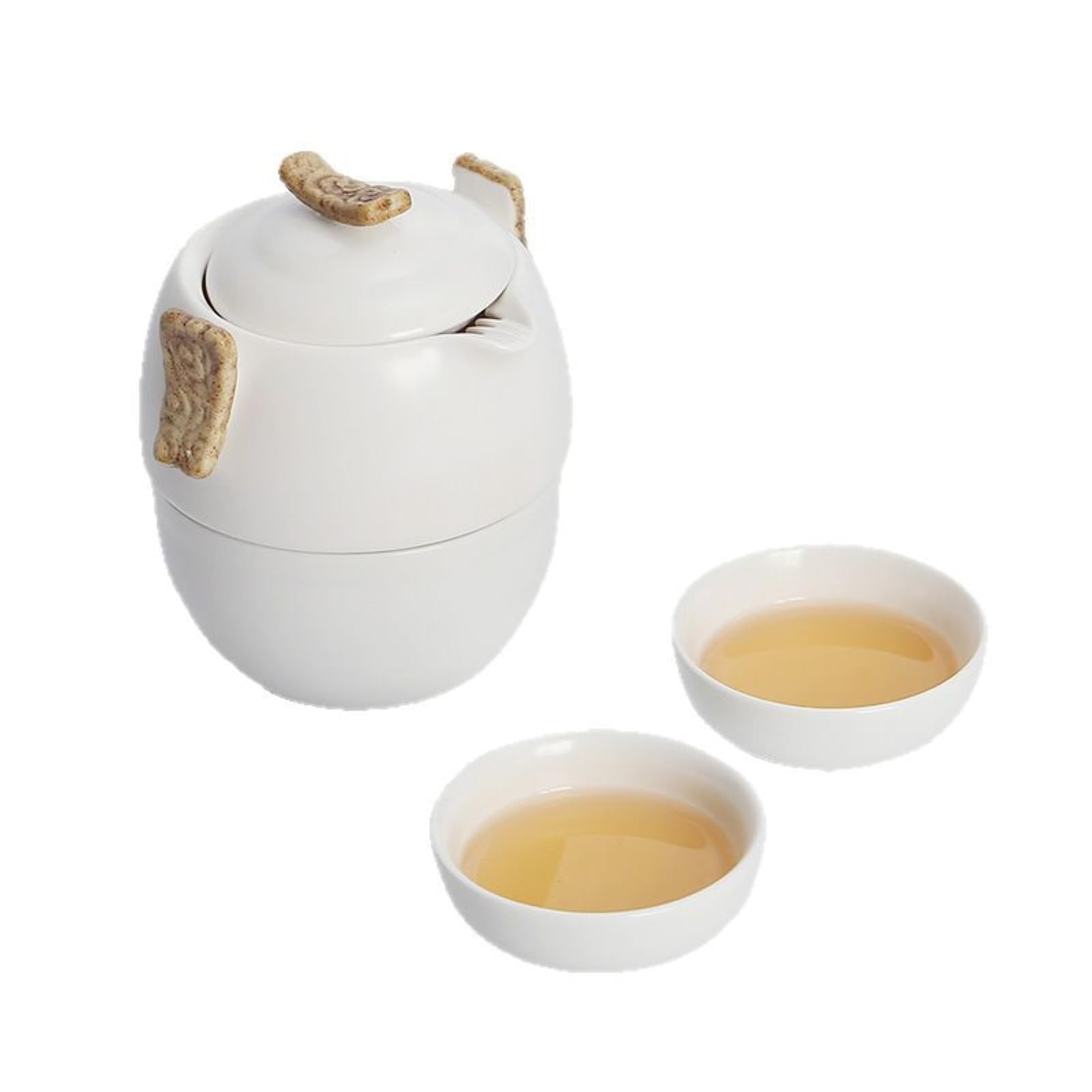 Przenośny wykwintny osobisty zestaw do herbaty ceramiczny przenośny kubek do herbaty - czarny