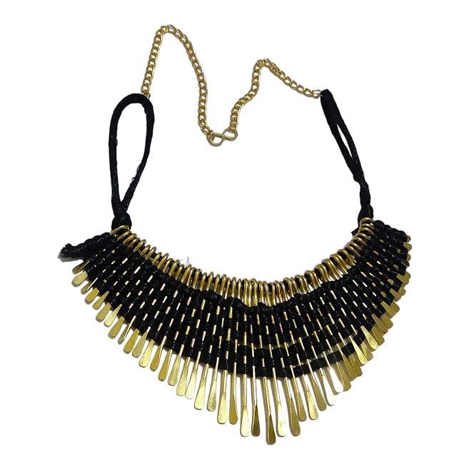 JRG Fancy Gold Plated Black Colour Handmade Choker Girls and Women Necklace (B0C3HZF74X) Amazon Price History, Amazon Price Tracker