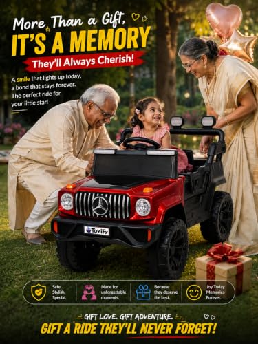 Image of 4x4 Battery Operated Jeep /s for Kids with Parental Control | Baby Ride On Electric Car with RGB Lights, Music & Swing Mode | Rechargeable Battery Car for Kids 2to6 Years