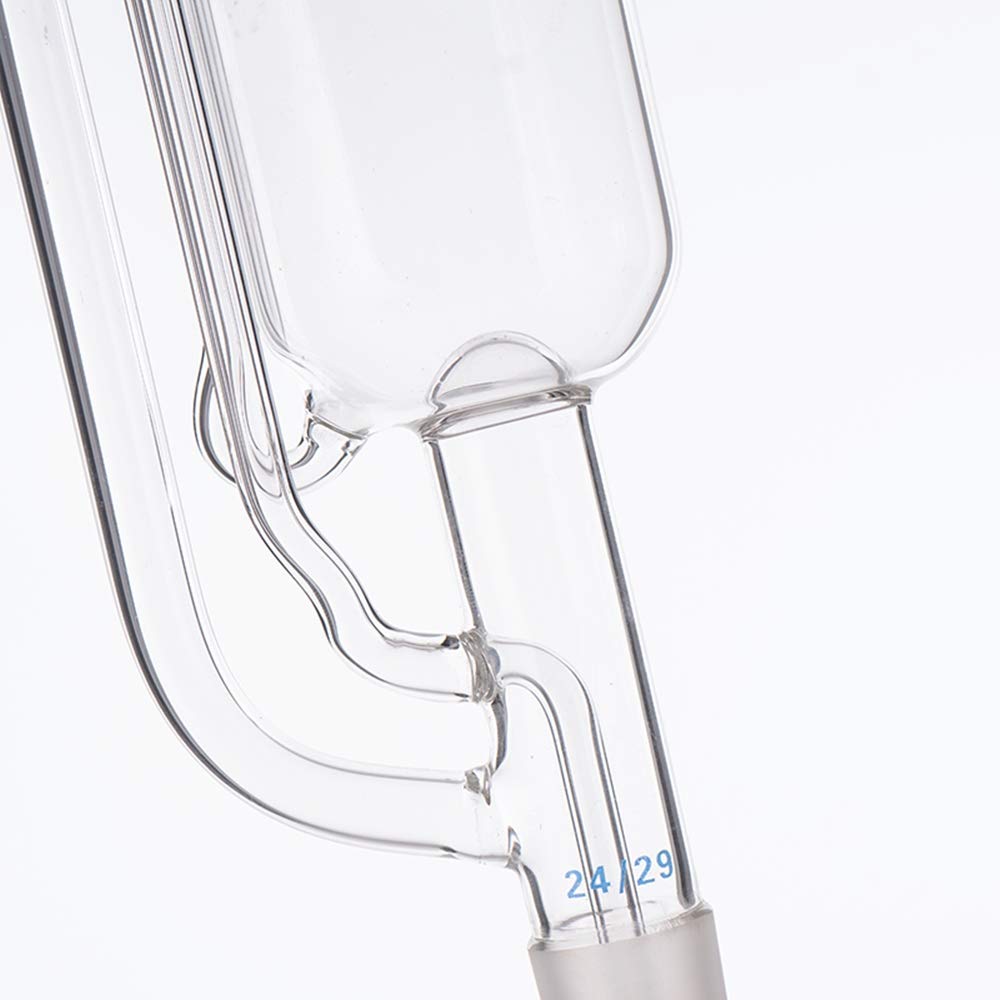 Kit estrattore Soxhlet da 500/1000 ml, apparato di estrazione Soxhlet con condensatore, pallone a fondo piatto, vetreria da laboratorio (500ml)