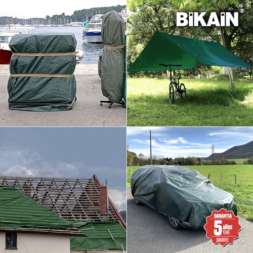 Bâche imperméable pour l'extérieur Bikain 4x6m bâche de protection jardin en polyéthylène