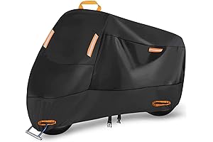 Seceles 300D Heavy-Duty Motorcycle Cover, All-Season Durable Waterproof Outdoor Protection