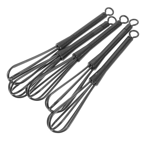 HOMOCONO 5 Varillas Negras Reutilizables de Plástico para Mezclar Tinte y Crema de Cabello, Batidor Fácil de Usar Adecuado para Cocina y Hogar
