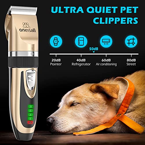 oneisall Dog Clippers and Dog Paw Trimmer Kit 2 in 1 Low Noise Cordless Dog Clippers for Grooming Pet Hair Trimmers for… - Image 5