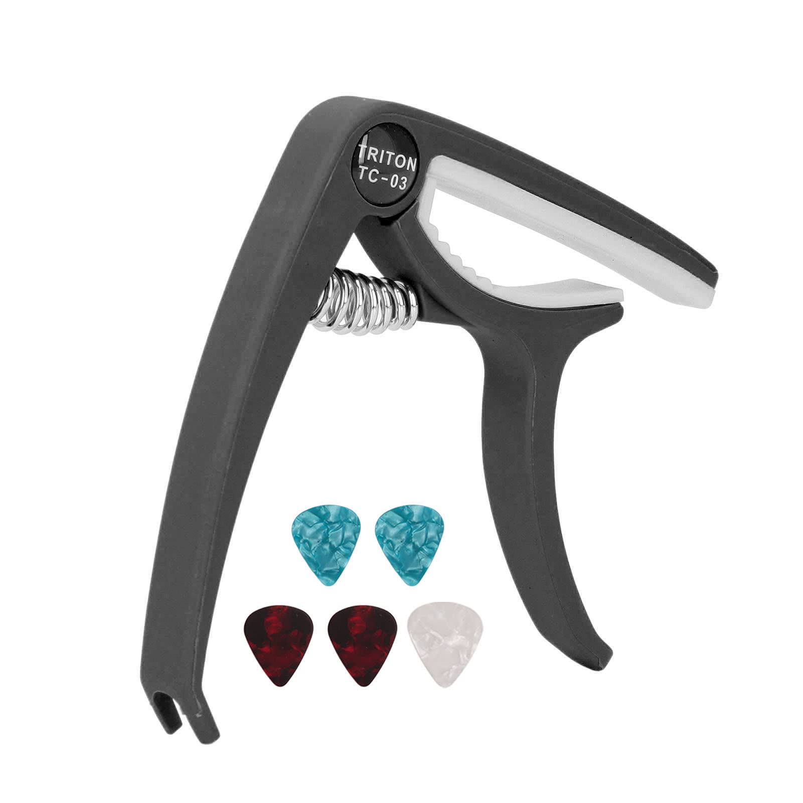 Guitar Capo Set, Wide Application Electric Guitar Capo for Mandolin for Banjo (Narootevf5teg91yw-11), black
