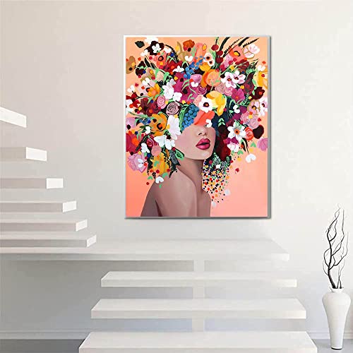 Diamond Painting Kits For Adults Frameless, Flowers And Girl Diamond Painting 12X16Inch Diamond Art Full Drill Diamond Dots Paintings Crafts For Adults Diamond Painting Kits With Accessories And Tools #TOP1
