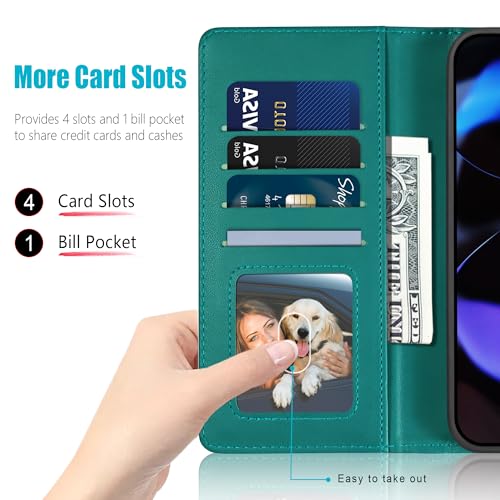 Coque Pixel 9 et 9 Pro Kuafcase bleu lac avec porte-cartes et support - 2