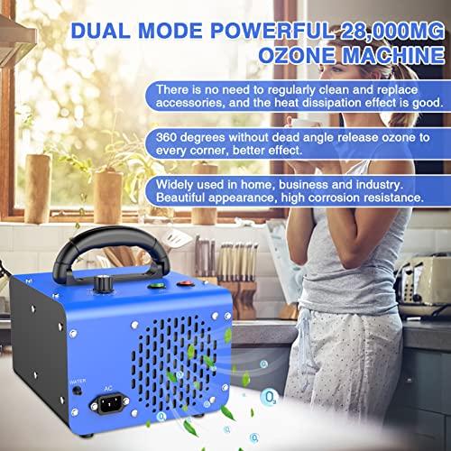 CAMECO Generatore di Ozono 28,000mg/h con Modalità Aria e Acqua, Purificatore d'aria di ozono Ozonizzatore con timer da 120 Minuti, Ionizzatore d'aria per Casa, Uffici, Hotel, Garage, Auto e Animali - Image 8