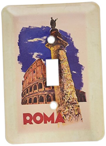 3dRose Rome affiche vintage plaque interrupteur élégante - 2