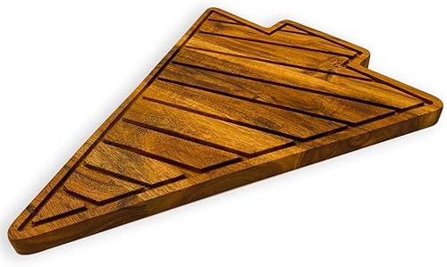 Miniatura 7 de Affinity Decor Plato de acacia orgánica para cortar la cocina para cortar la charcutería queso y verduras tabla de árbol de Navidad rebanada 125
