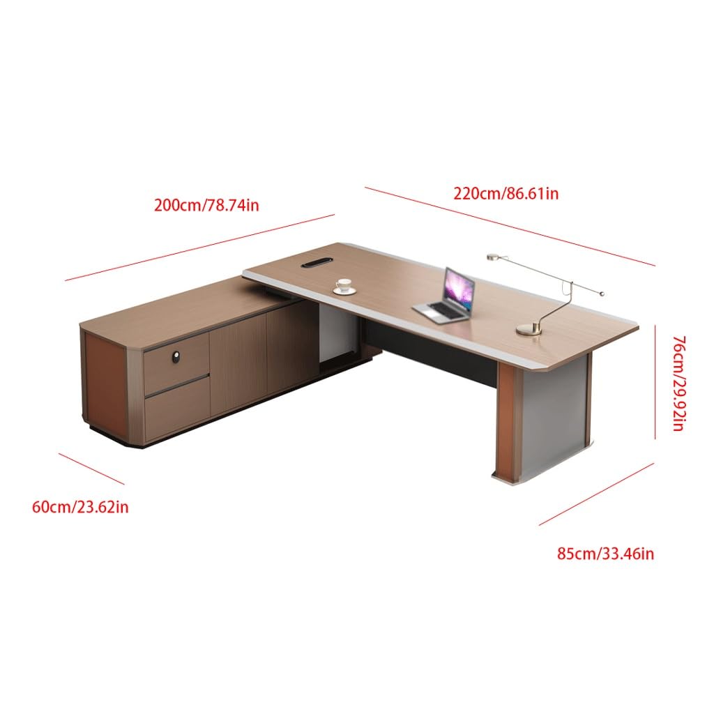 Mesa de Escritorio Para Computadora Scrivania Direzionale For Ufficio, Scrivania CEO, Scrivania Manager, Scrivania Capo Scrivania da Studio Per Camera da Letto(B)