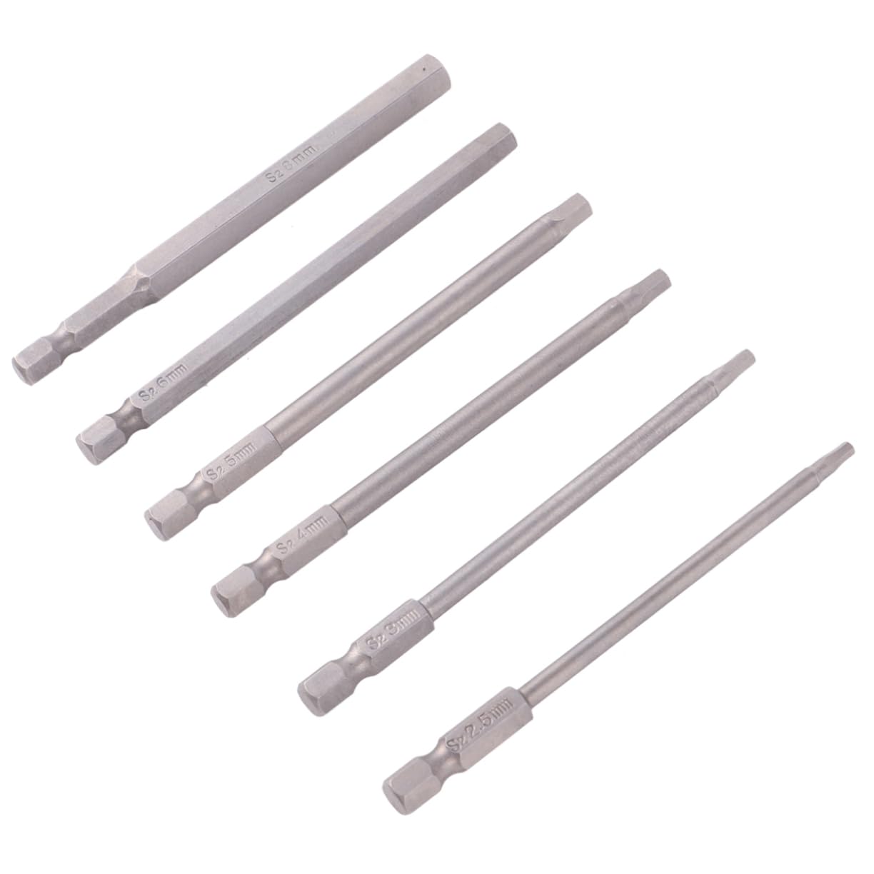 SHINEOFI 3 Set Punta Esagonale Magnetico Vite Spogliato Estrattore Di Bulloni Rotti Argento 6 Pezzi * 3