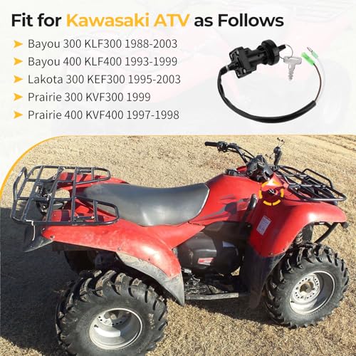Image of M MATI Ignition Key Switch for Kawasaki Bayou 300 400 Lakota 300 1988-2003 Prairie 400 1997-1998 Prairie 300 1999 27005-1201 27005-1159 27005-1186 27005-1132