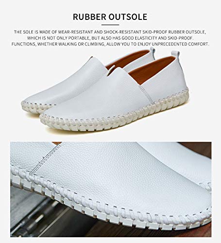 Image of Men's Genuine Leather Loafer Shoes Slip On Soft Walking Driving Shoes