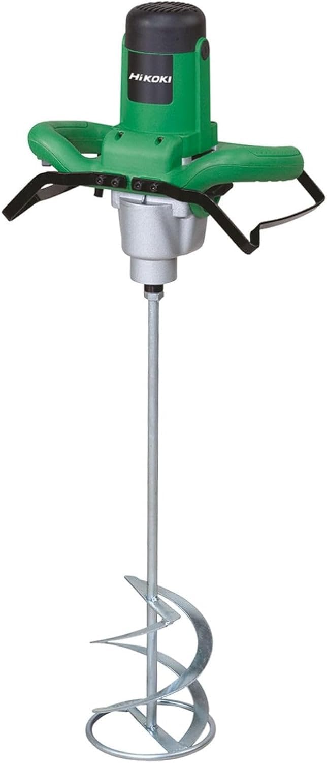 HiKOKI Mélangeur - 1600 W, Capacité de Mélange 160 mm - Vitesse variable, Design robuste, Protection contre les Surcharges, Poignées Renforcées en Métal - Idéal pour Matériaux Lourds