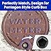 Enhon Curb Box Wrench for Pentagon Curb Boxes, Water Meter Wrench for Penta Socket, T Handle Penta Tool, Water Valve Shut Off Tool (1 Pack,Black)