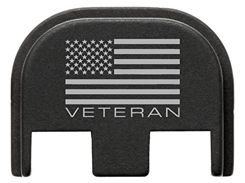 for Glock Gen 5 Back Plate 9mm 17 19 19x 26 34 Black NDZ US Flag Veteran