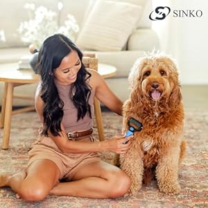 Sinko undercoat rake for dogs undercoat brush for dogs dog rake brush for shedding double coat dog brush undercoat brush for cats dog undercoat brush deshedding cat undercoat brush brush only   cucciolini doodles