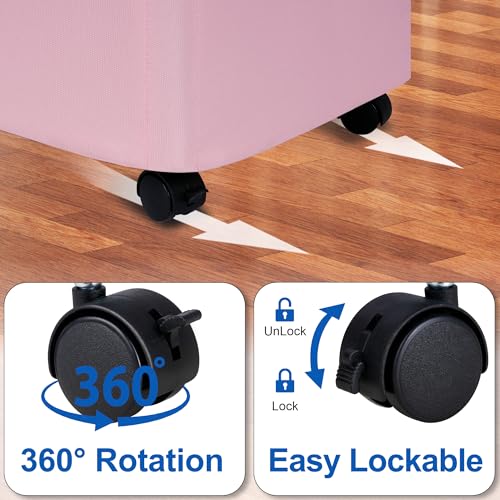 Image of Slim Laundry Hamper with Wheels,20 Gal (75L) Rolling Laundry Basket with lid and wheels Clothes Hamper Foldable Tall Dirty Clothes Basket Sturdy Collapsible Clothes Hamper for Dorm,Laundry Room