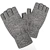 Guantes sin Dedos, Invierno Guantes Tejidos Cálidos Trabajar Correr Ciclismo Conducir para Hombre y Mujer Guantes de oficina Guantes de computadora