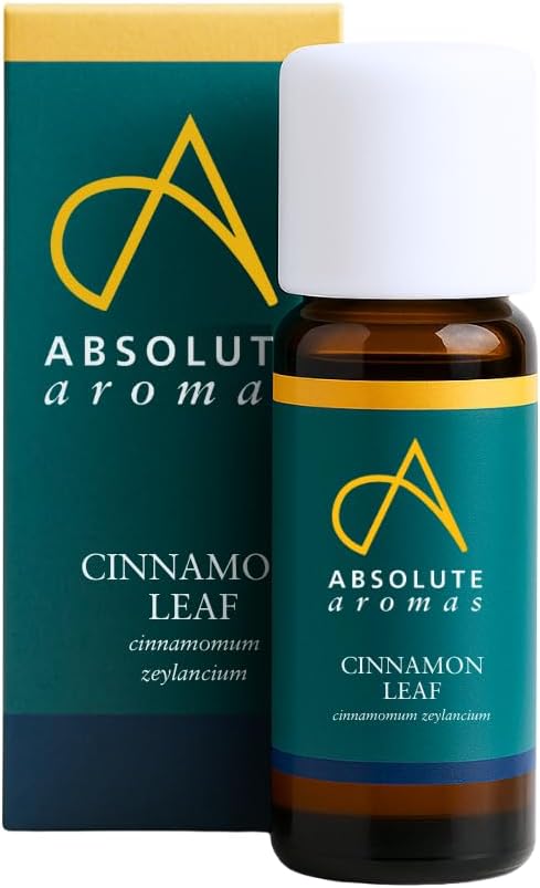 Absolute Aromas Cinnamon Leaf Essential Oil 10ml - Pure, Natural, Undiluted and Cruelty Free - for use in Diffusers, Aromatherapy and DIY Beauty Recipes