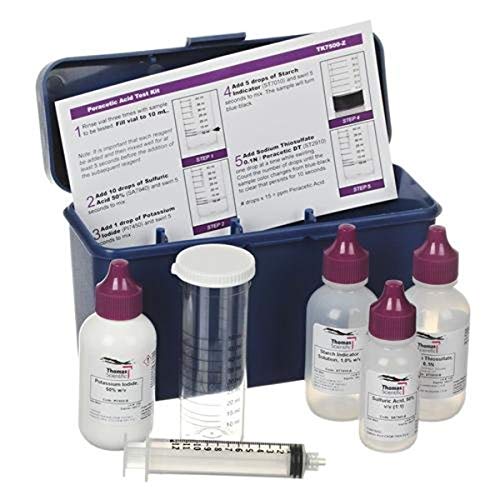 Thomas TK7450-Z EndPoint ID Peracetic Acid Test Kit, Low Range, 1 Drop = 0.5 or 1 ppm