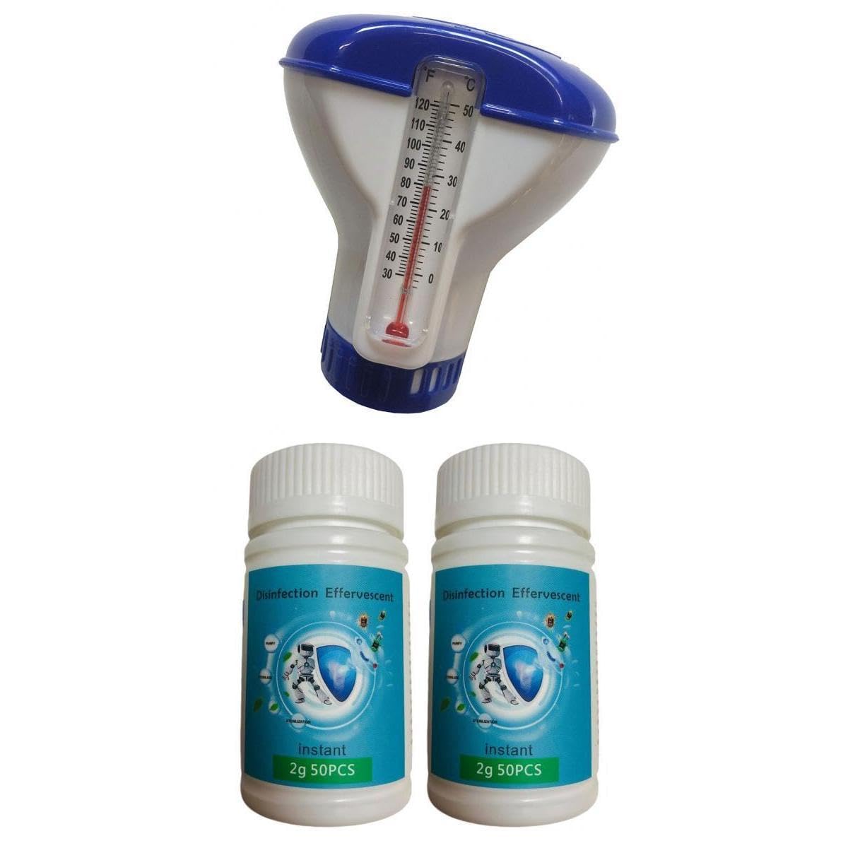 UJEAVETTE Pool Floating Chlorine Dispenser Floating Chlorine Dispenser w/ 100 Tablets-image-12