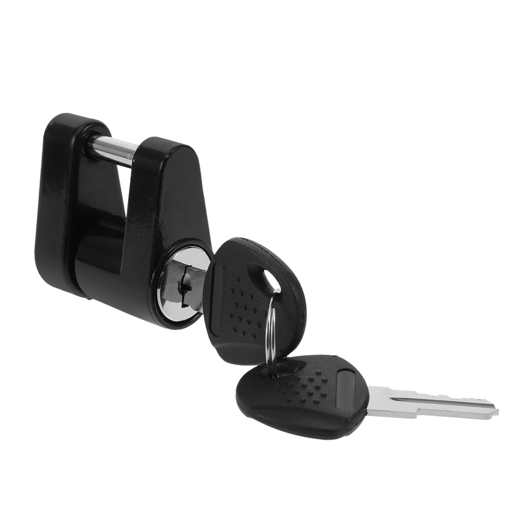 Zerodeko 5 Pezzi Blocco del rimorchio intoppo Blocco del Gancio di Traino Blocco del Perno del Gancio di Traino Perno di bloccaggio del rimorchio Lucchetto in Metallo Ferro da Stiro Nero