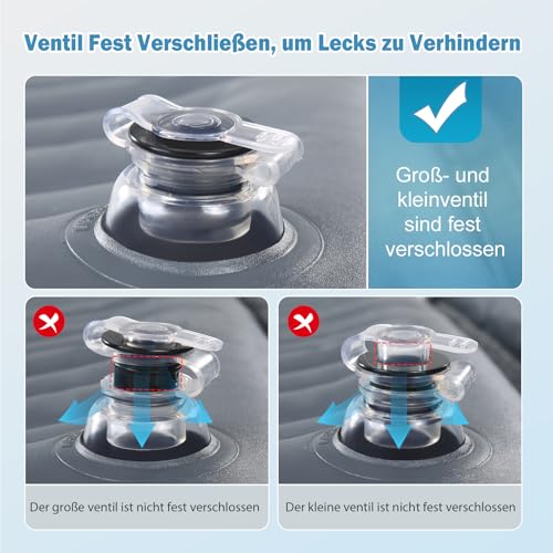 Ciremiv Auto Matratze mit dem Umfassendsten Camping Schlafzubehör | Auslaufsichere, Bequeme, Langlebige Auto Luftmatratze | Luftbetten with Luftpumpe | für SUV Minivan MPV Road Trip Dachzelt
