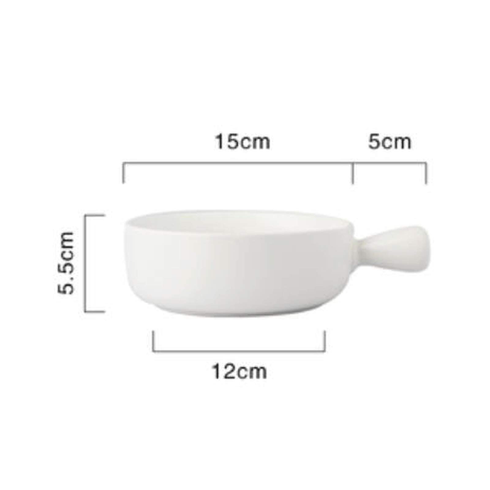 Teller- und Schüssel-Sets Keramische Reisschüssel für den Haushalt, 15 x 5,5 cm, mehrfarbige Schüssel mit Griffen, Suppenschüssel, Restaurantgeschirr, leichte und langleb