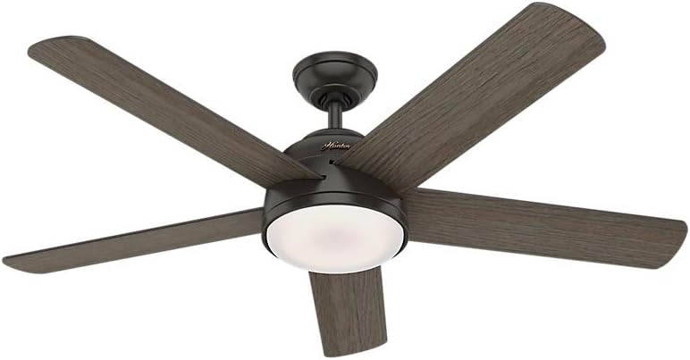 Hunter Romulus Indoor Wi-Fi Ceiling Fan with LED Light and Remote Control, 54", Noble Bronze