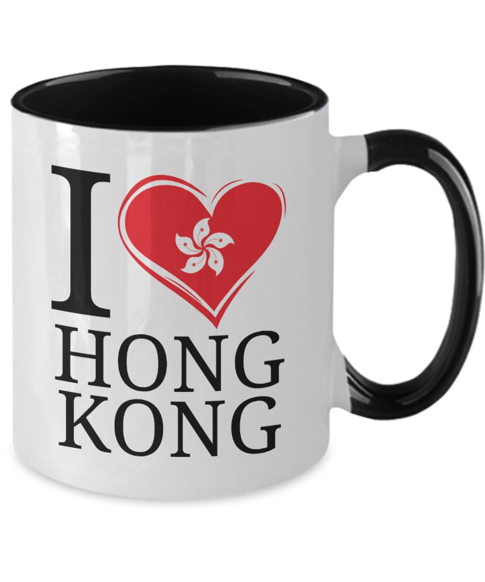 Amazon.com: I Love Hong Kong 馬克杯HK Heart 11 盎司(約311.8 毫升 )雙色陶瓷咖啡杯,適合男士、女士、兒童、香港愛好者、遊客、紀念品、旅客、旅客、旅行者等禮物: