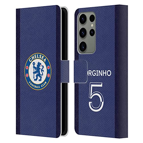 Funda tipo libro para Samsung S23 Ultra 5G carcasa cuero tarjetero Chelsea FC Jorginho azul