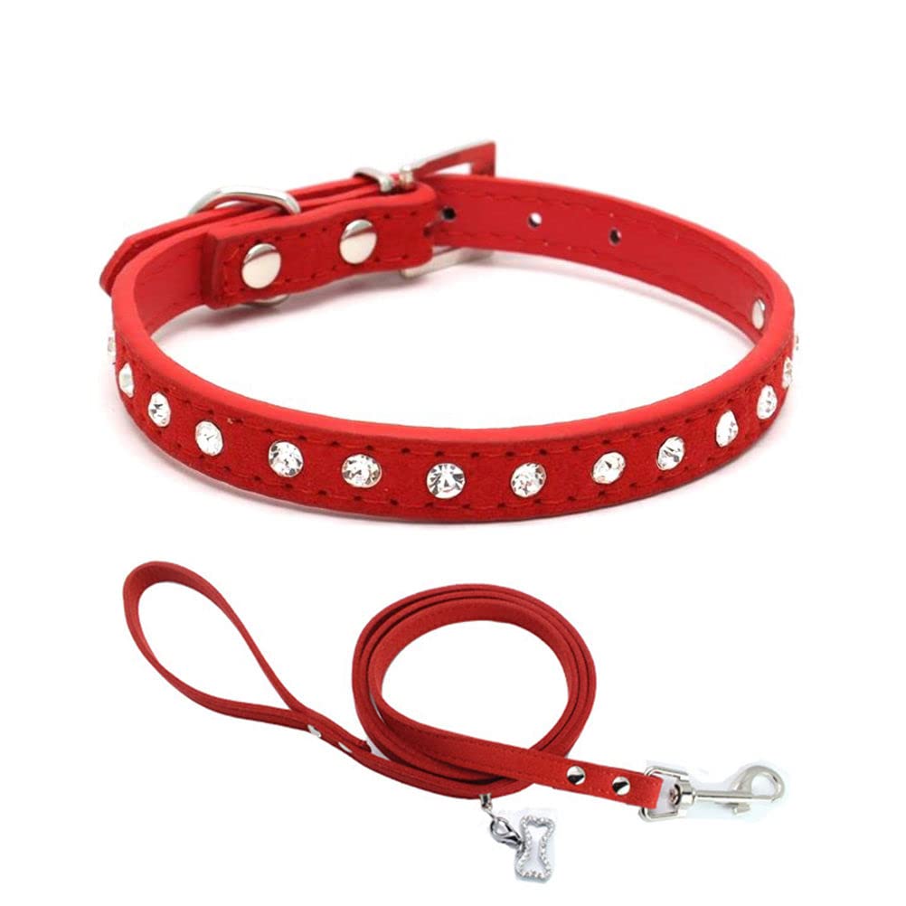 Collier et laisse pour chat et chiot étincelant avec diamant fantaisie