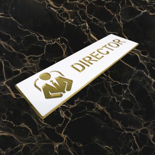 Image of CVANU 1pc Director Acrylic Sign Board for Office /Business /Hospital Sign SelfAdhesive Board c39
