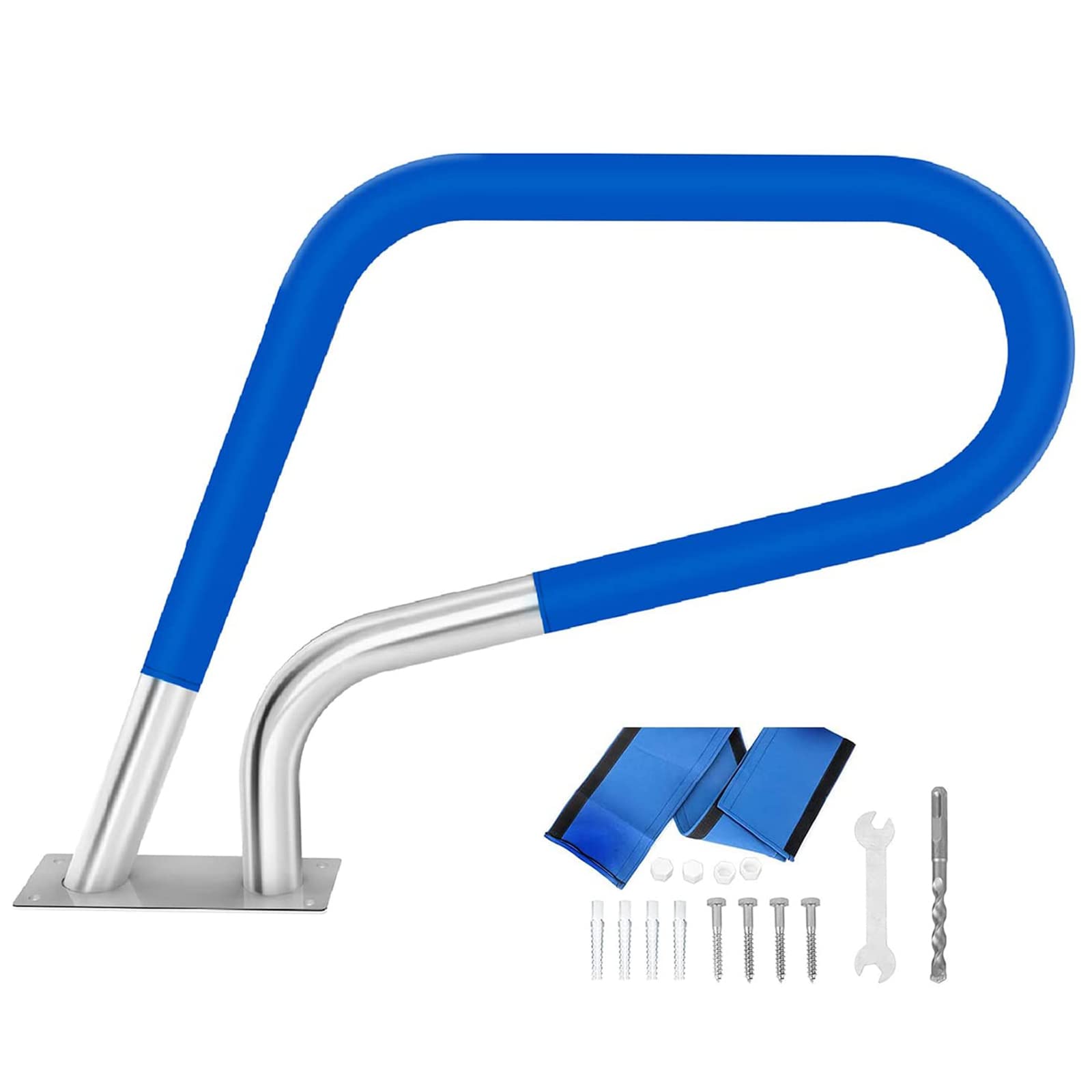 Escalera para Piscinas sobre el Suelo con pasamanos, escalones para Piscina hacia la Cubierta, barandilla para Piscina, Escalera de Seguridad Ajustable para Piscina, Accesorios para Bar en l
